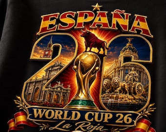 Spain Soccer Shirt World Cup 2026: Madrid Trophy La Roja Tee