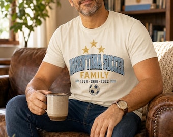 Vintage Argentijns voetbalshirt: Heritage Retro hemelsblauw T-shirt