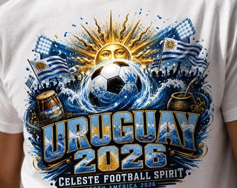 La Celeste Uruguay Soccer Shirt, World Cup 2026 Tee, Sol de Mayo