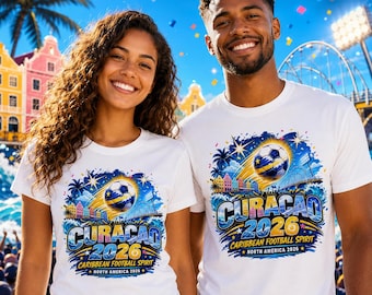 Camiseta de Curazao para el Mundial 2026, camiseta de fútbol caribeña, regalo para aficionados al fútbol, Willemstad