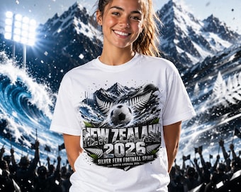 New Zealand Shirt World Cup 2026 Silver Fern Football Tee Kiwi Soccer Fan Gift