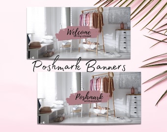 Poshmark Banner Sign Pink Minimal Posh Header Poshmark Closet Banner Poshmark Business Banner Poshmark Template Reseller Banner