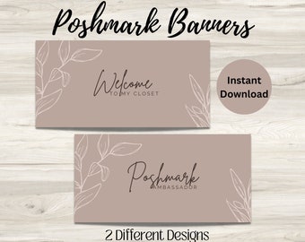 Poshmark Banner Poshmark Sign Poshmark Header Poshmark Closet Banner Boho Minimalist Poshmark Banner Poshmark Template Reseller Banner