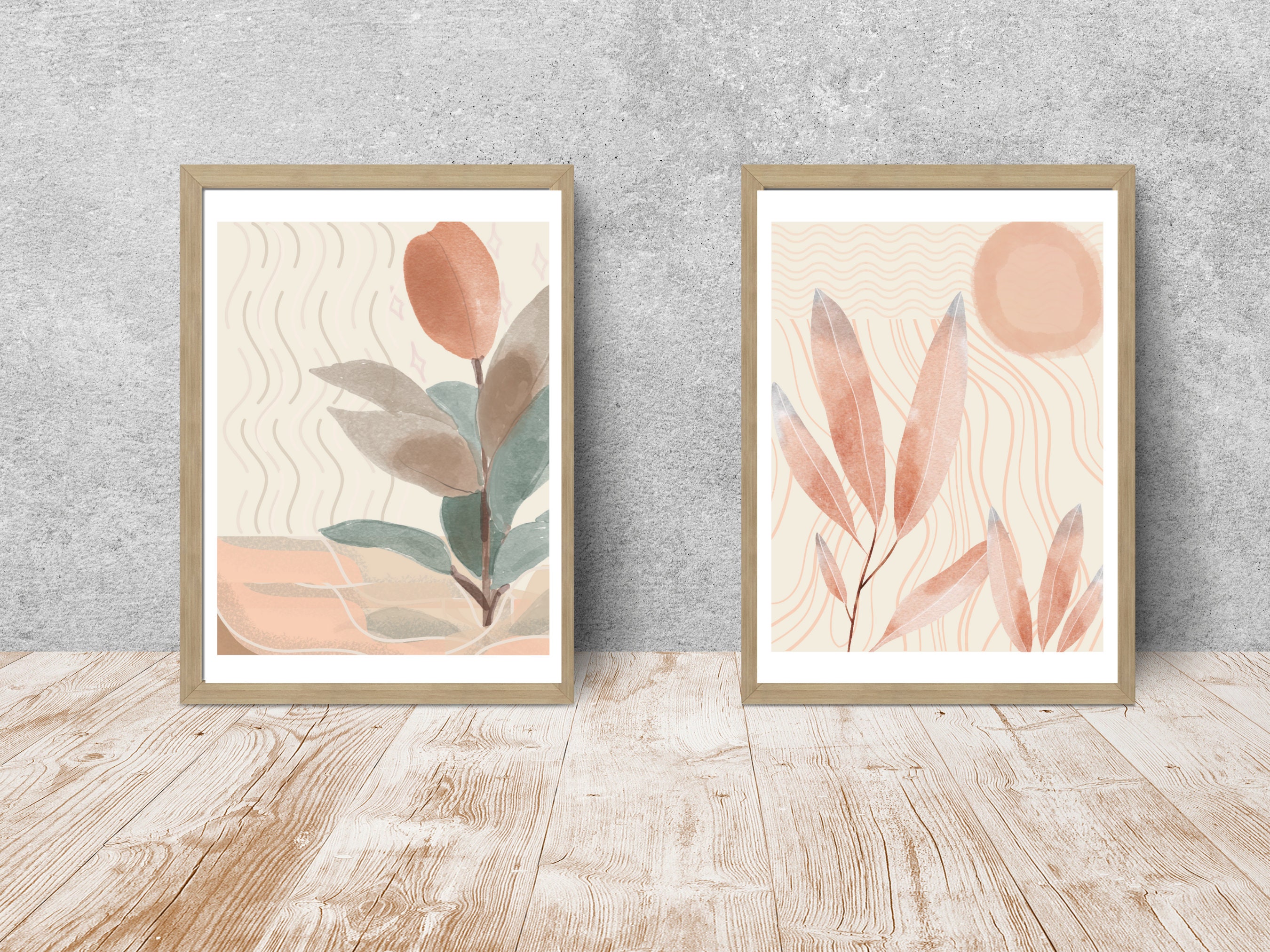 Printable Wall Art Boho Printable Wall Art Home Decor Set of Printable ...