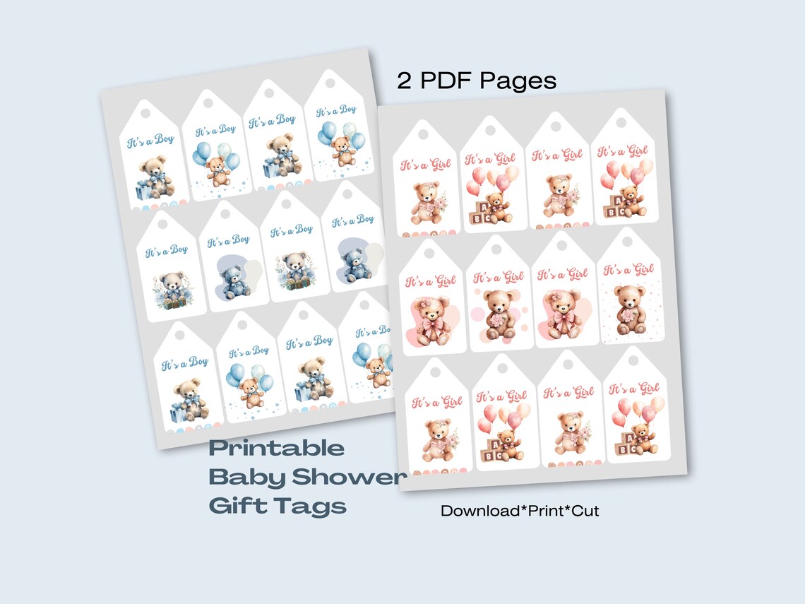 Printable Baby Shower Gift Tags Printable Baby Gift Tags - Etsy