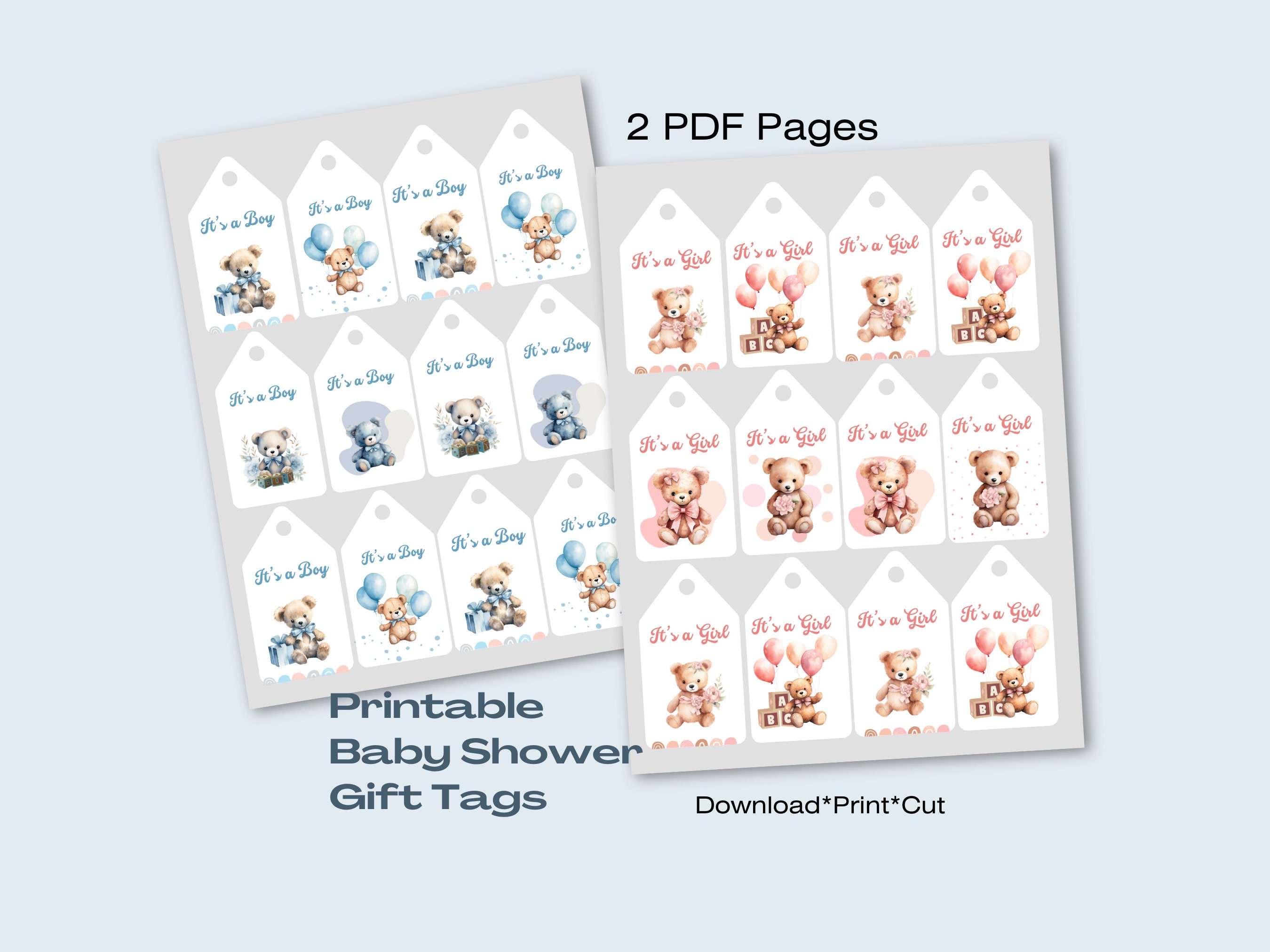 Printable Baby Shower Gift Tags Printable Baby Gift Tags - Etsy
