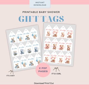 Printable Baby Shower Gift Tags Printable Baby Gift Tags Printable Gift ...