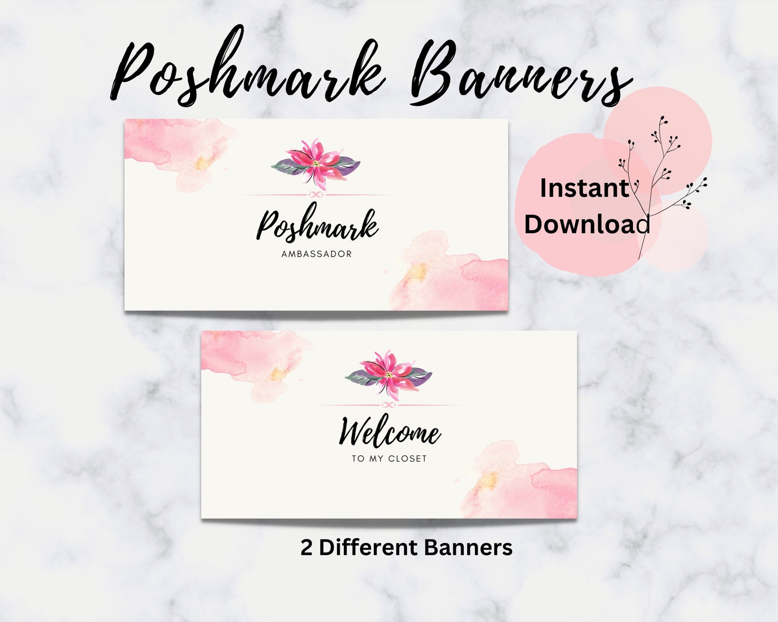 Poshmark Banner Poshmark Sign Poshmark Header Poshmark Seller Etsy