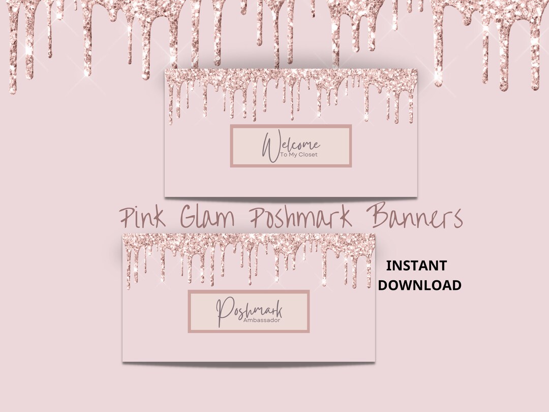 Poshmark Banner Poshmark Pink Glam Header Poshmark Closet Etsy