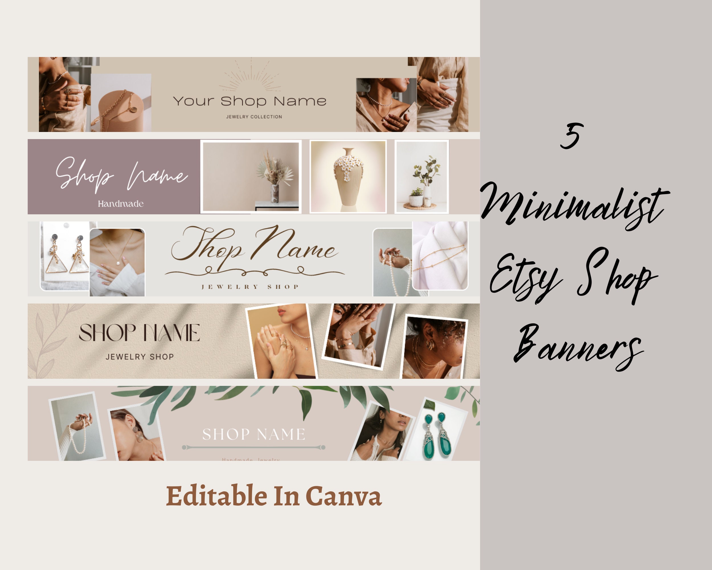 Etsy Banner Template Etsy Cover Banner Editable Canva Template Cover