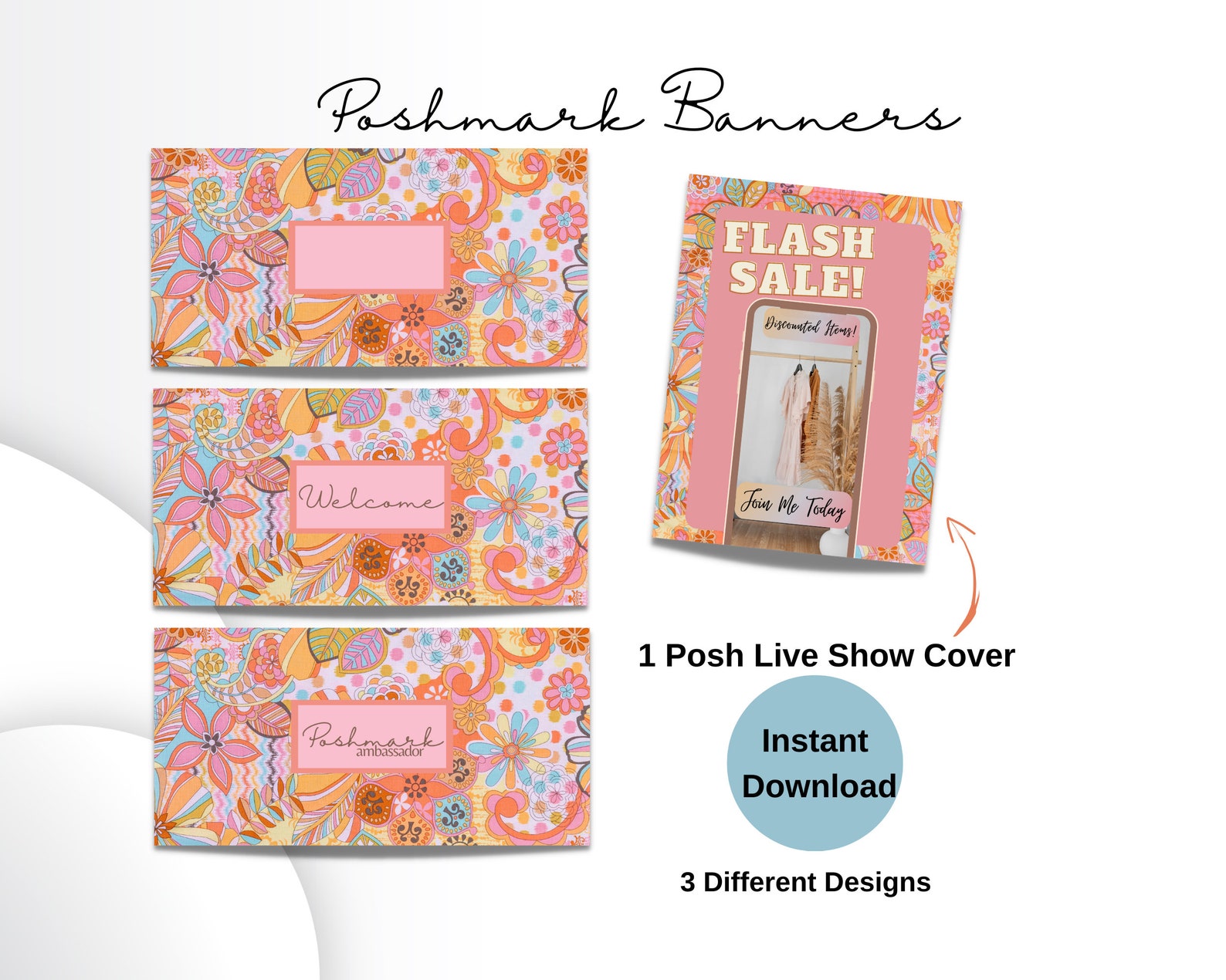 Poshmark Banner Sign Poshmark Header Poshmark Live Show Cover Retro