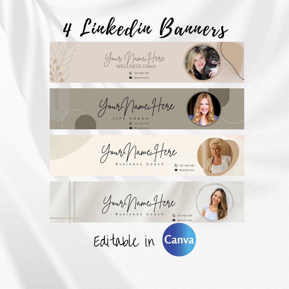 Linkedin Editable Frame Linkedin Banner Template Minimalist Linkedin Banners Canva Template ...