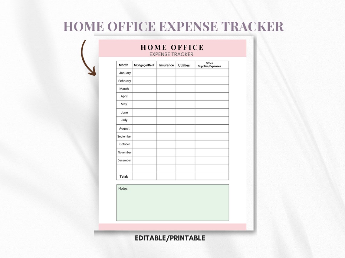 Small Business Expense Tracker Home Office Expense Tracker Etsy