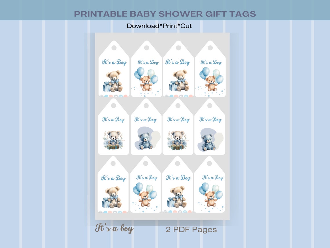 Printable Baby Shower Gift Tags Printable Baby Gift Tags - Etsy