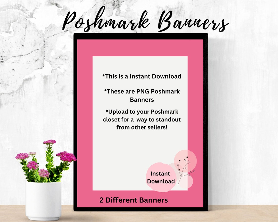 Poshmark Banner Poshmark Sign Poshmark Header Poshmark Seller Etsy
