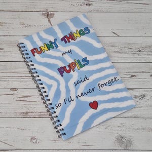 Personalised teacher notebook: school memory keepsake | end of year gift for teachers
