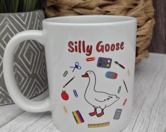 Tazza personalizzata per insegnanti: un simpatico regalo a tema oca per gli insegnanti, ideale per la fine dell'anno scolastico.