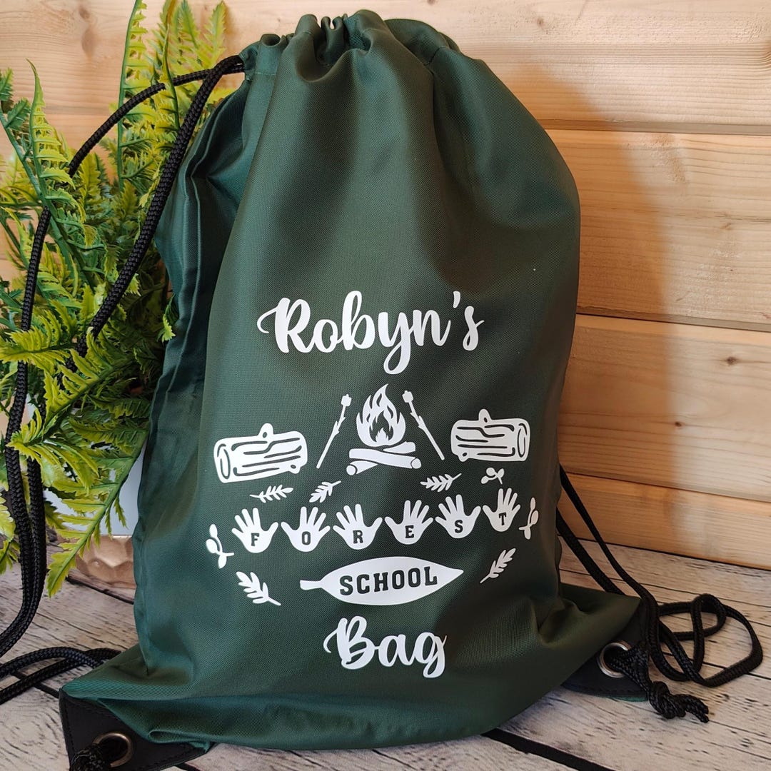 Drawstring Wellies Personalised Forest School Bag | Gym Sac | Bag for Wellies | Back to ...