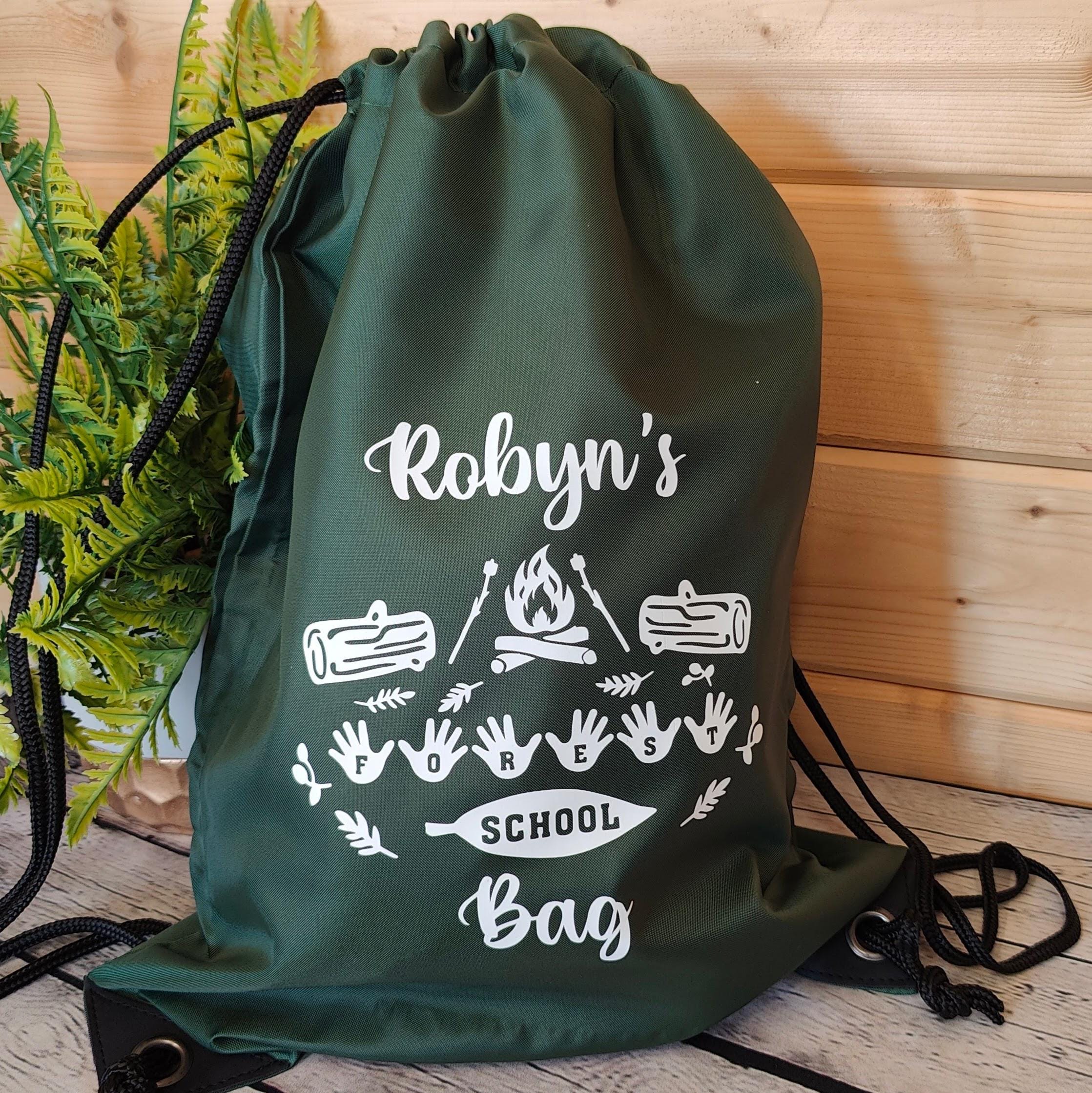 Personalised Forest School Bag | Gym Sac | Bag For Wellies | Back To School | Gym Sac-Drawstring Carry Handles | Water Resistant Wellies Bag