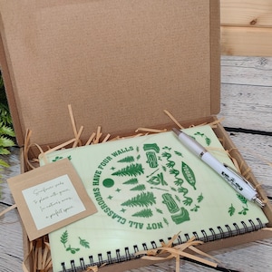 Regalo per la scuola nel bosco / Set regalo per il leader della scuola nel bosco / Quaderno per la scuola nel bosco / Penna per la scuola nel bosco / Semi di girasole / Regalo per l'insegnante / Regalo