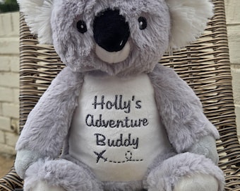 Peluche de koala personalizado: compañero de aventuras / juguete de viaje para niños
