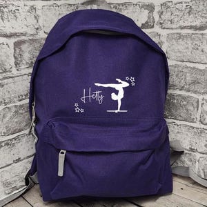 Sac de gymnastique personnalisé | Sac à dos d'école | Impression gymnaste et étoiles | Sac à dos | Retour à l'école | Sac de sport | Unisexe | Cartable personnalisé