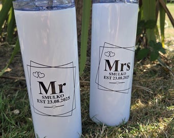 Juego de vasos de acero inoxidable para parejas: Regalo de boda para parejas