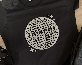 Retro Disco Ball T-Shirt | 70's Glitter Party Tee