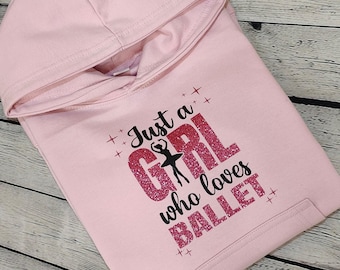 Personalised Ballerina Hoodie | Ballerina Gift | Ballerina Clothes | Sparkly Ballet Jumper | Ballet Clothing | Ballerina Top | Dance Wear