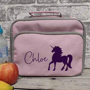 Personalisierte Einhorn Lunch Bag | Zurück in die Schule | Brotdose | Einhorn Geschenk | Schultüte |  Einhorn Schultüte | Lunchbag | Einhorn Tasche |
