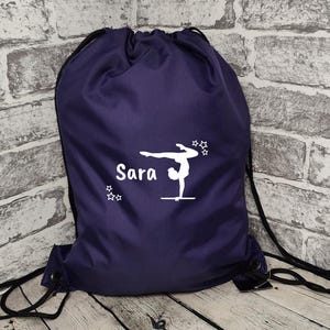 Sac de gymnaste personnalisé | Sac de sport pour école | Sac de gymnaste | Sac de gymnastique | Sac de sport | Retour à l'école | Cadeau gymnaste | Kit PE | Gymnastique