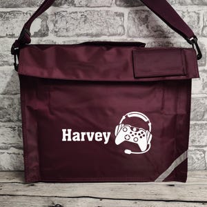 Cartable Gamer personnalisé | Retour à l'école | Sac personnalisé | Sac de jeu | Sacoche pour console | Idées cadeaux d'anniversaire | Cabas avec anse