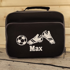 Sac à lunch personnalisé Football | Sac de footballeur | Boîte à lunch | Retour à l'école | Sac d'école | Cadeau footballeur | Boîte à lunch football | Cadeau