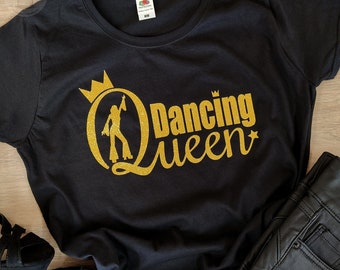 Dancing Queen T-Shirt: Tribute band top hen party clothing graphic tee
