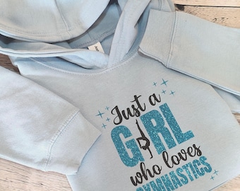 Personalised Gymnastic Hoodie |  Gymnastic Gift | Gymnastic Clothes | Sparkly Gymnastic Jumper | Gymnastic Clothing | Gymnastic Hoody Top
