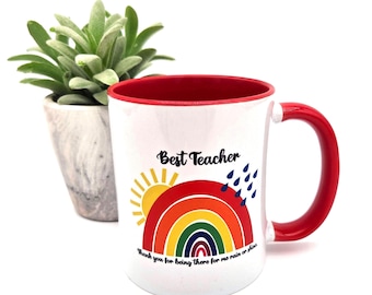 Taza Arcoíris: Taza para Profesores / Regalo de Agradecimiento