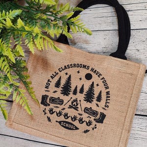 Personlig skolväska i skogen: Lärarpresent till terminsslutet | Naturväska bild 9