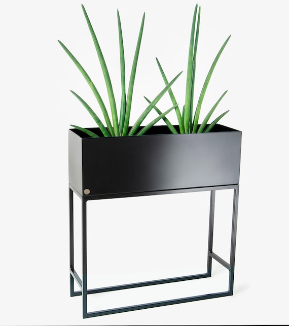 Moderne Metall Stahl Pflanzkasten Blumenkasten Pflanzregal Gro  Pflanzenhalter Indoor Blumenstnder Loft bertopf Blumenstnder Groer  Blumentopf Schwarz - Etsy.de