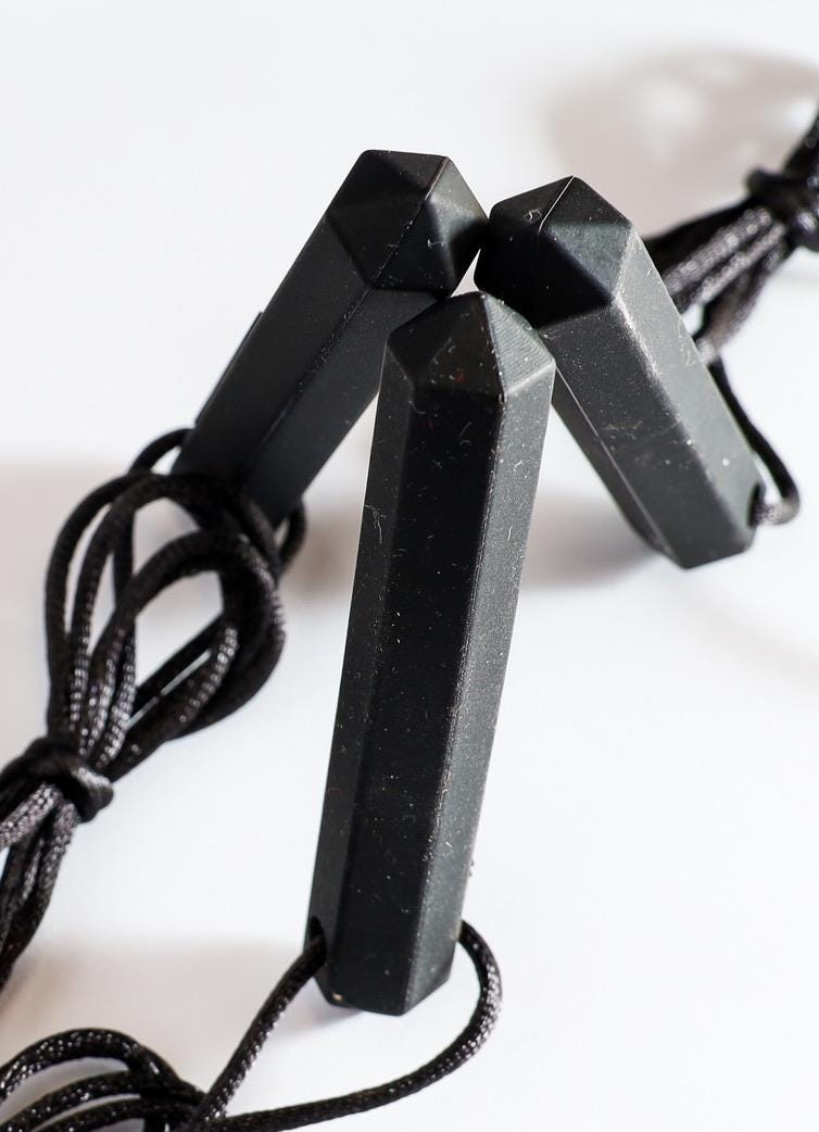Gem Crystal Chew Necklace: Sensory Autism ADHD Chewelry