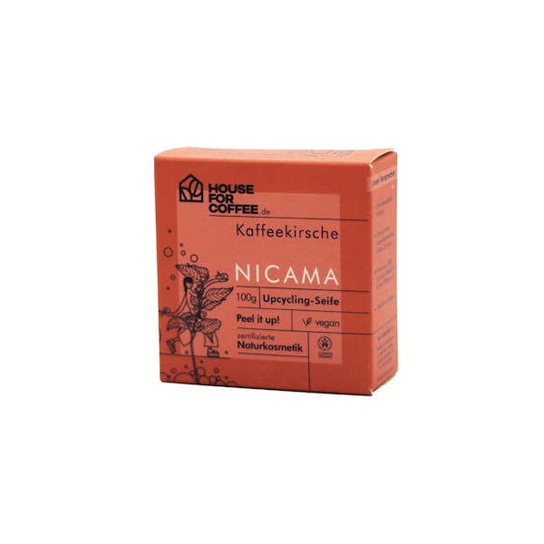 Handgefertigte Nicama Kaffeekirschenseife 100 g