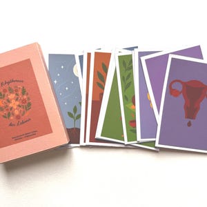 Cartes de sagesse du cycle - Vivre la féminité, comprendre le cycle - Soins spirituels personnels - Sagesse du corps