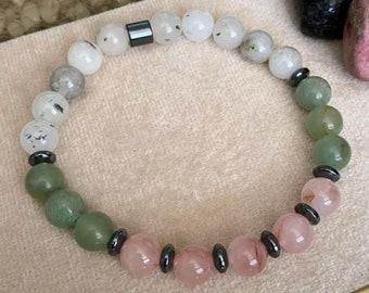 Fertility Bracelet, Fertility Crystals, IVF Gift, Fertility Gift, Pregnancy Bracelet, Delicate Fertility Bracelet with a Jade Bracelet Gift