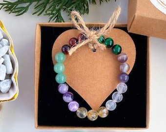 Money Bracelet, Abundance Prosperity Wealth Bracelet, Attract Money, Success and Luck, Citrine, Green Aventurine, Rose Quartz, Tiger's Eye
