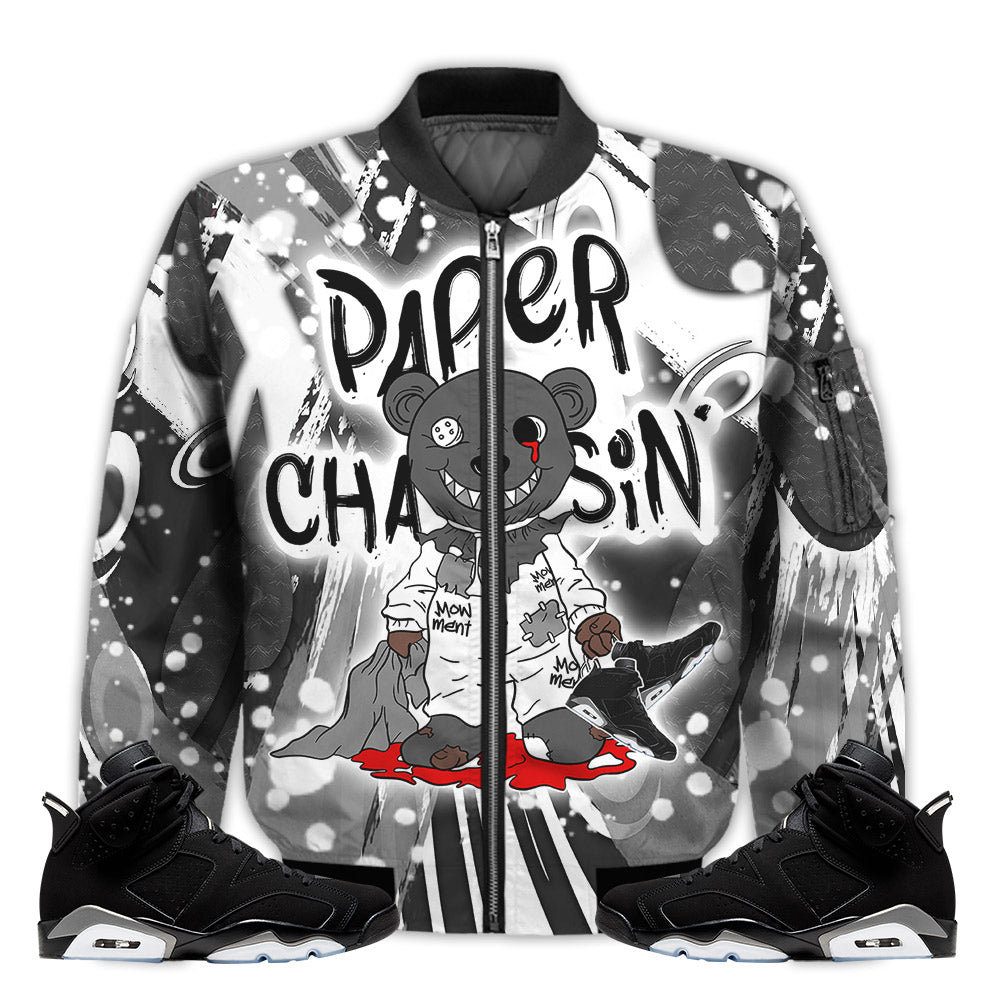 Shirt To Match Jordan 6 Black Chrome Bear Paper Chasin Black