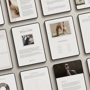 139 Page Ebook Template Canva | Ebook/Workbook Bundle | For freelancers, business owners, coaches, course creators | Lead magnet template