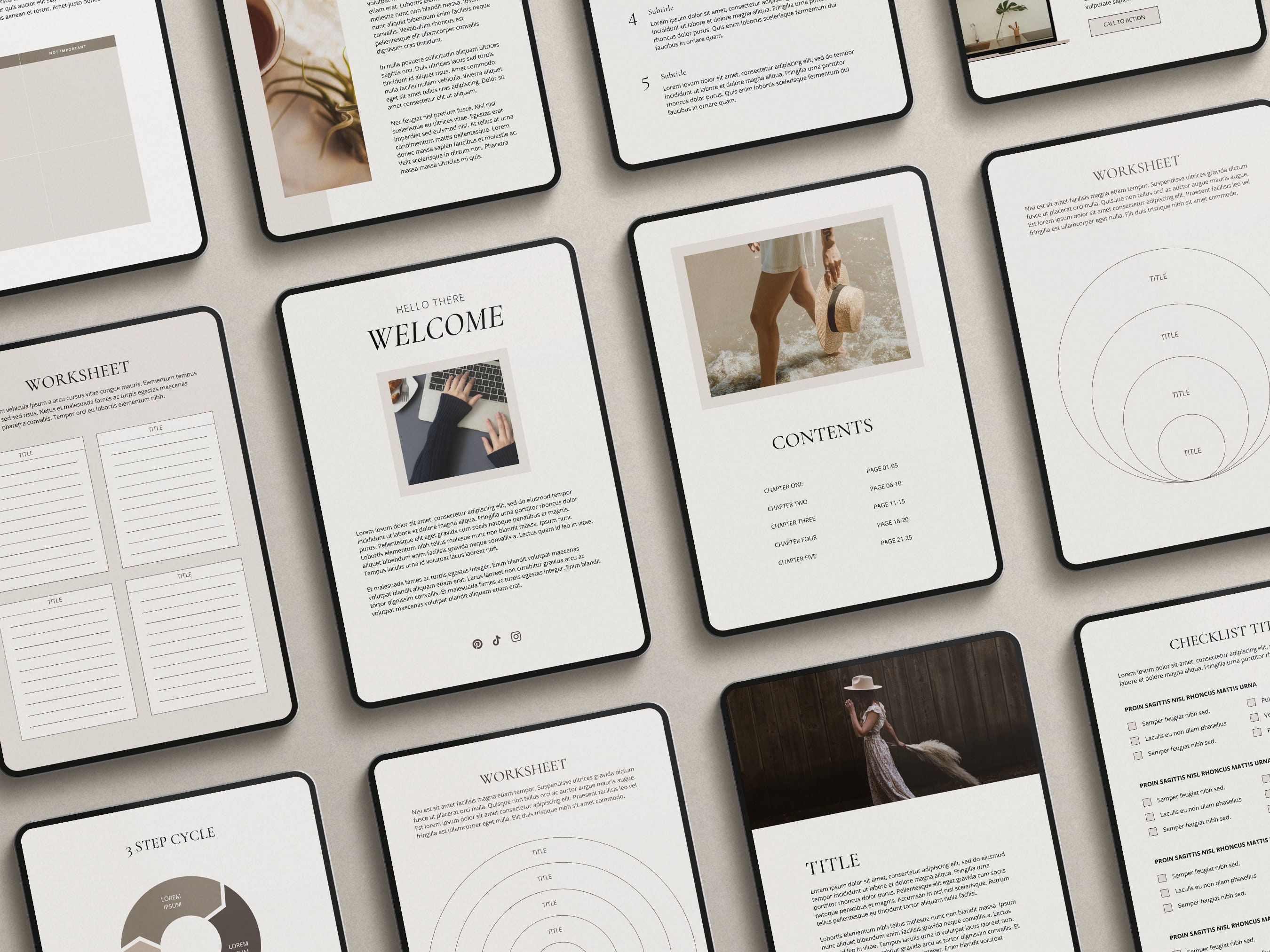 139 Page Ebook Template Canva | Ebook/Workbook Bundle | For freelancers, business owners, coaches, course creators | Lead magnet template