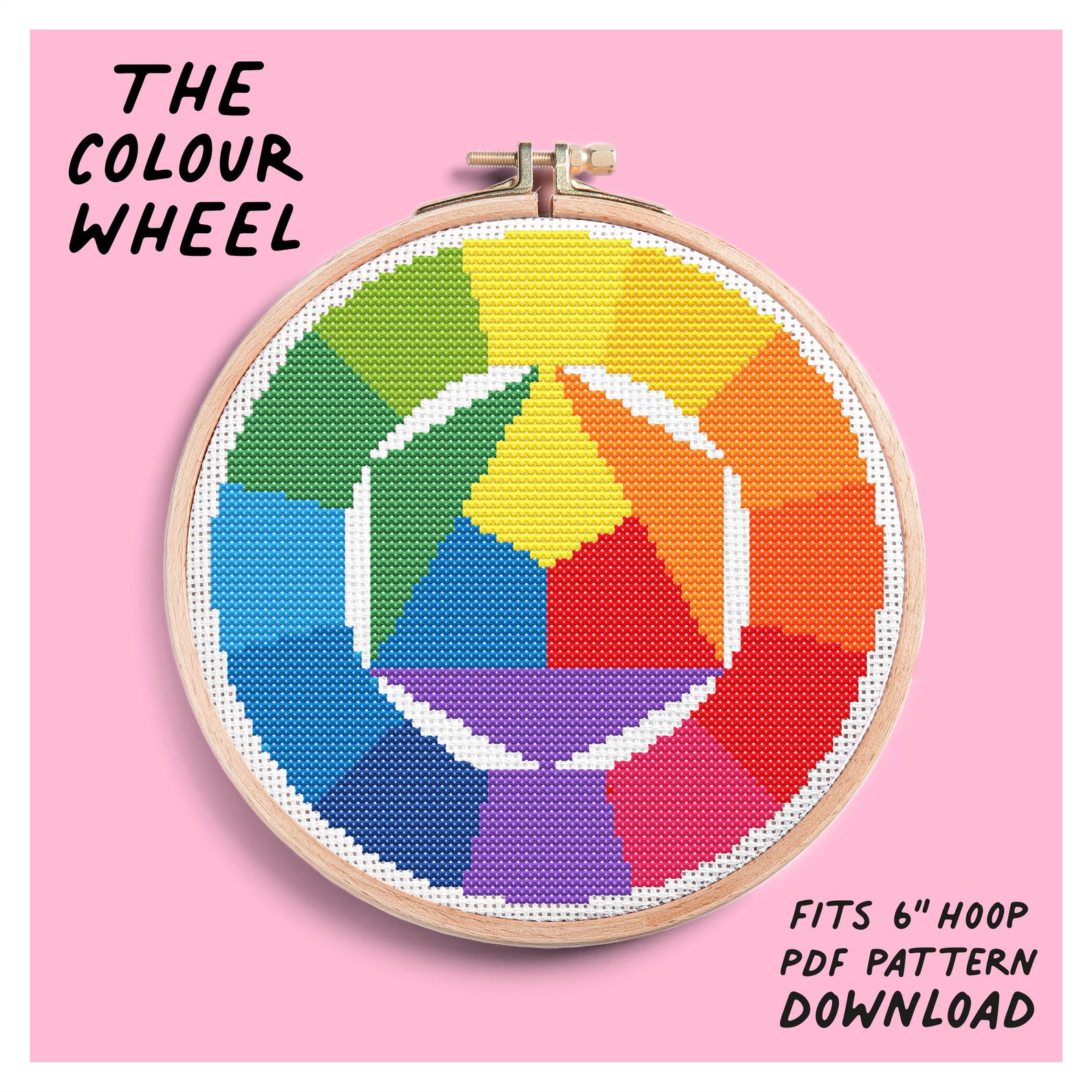 Colour Wheel Colourful Cross Stitch Pattern (digital Download Only) - Etsy