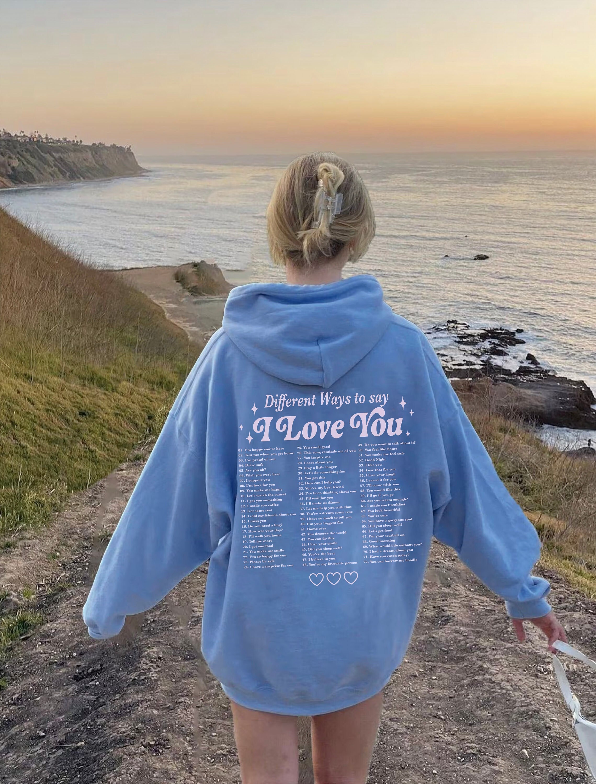 Different Ways to Say I Love You Hoodie With Words on Back - Etsy Canada