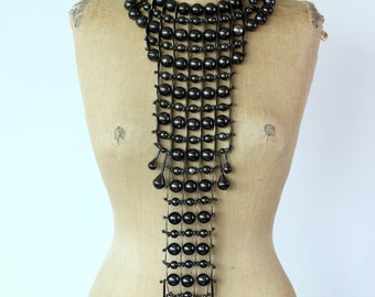 Y2K Vintage Showpiece Necklace//One of a Kind//Metal Beads//Danish Designer Rützou