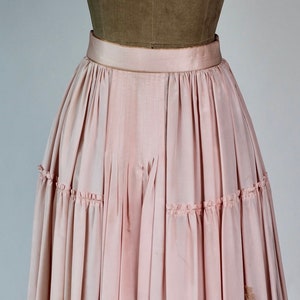 Handmade Pink Skirt in Vintage Taffeta Silk//One of a Kind image 6